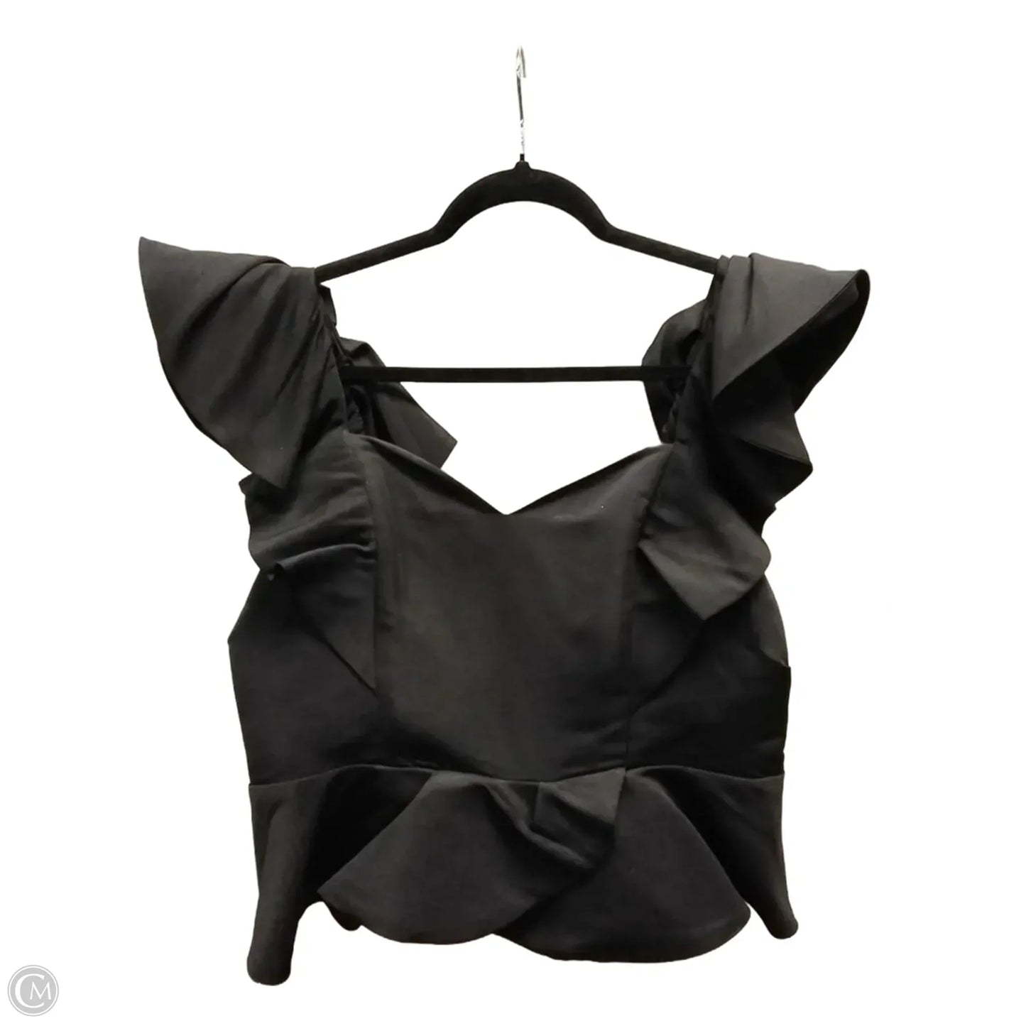 Top Short Sleeve By Express In Black, Size: L
