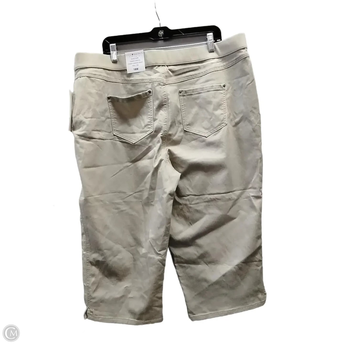 Pants Cropped By Intro In Tan, Size: 18w