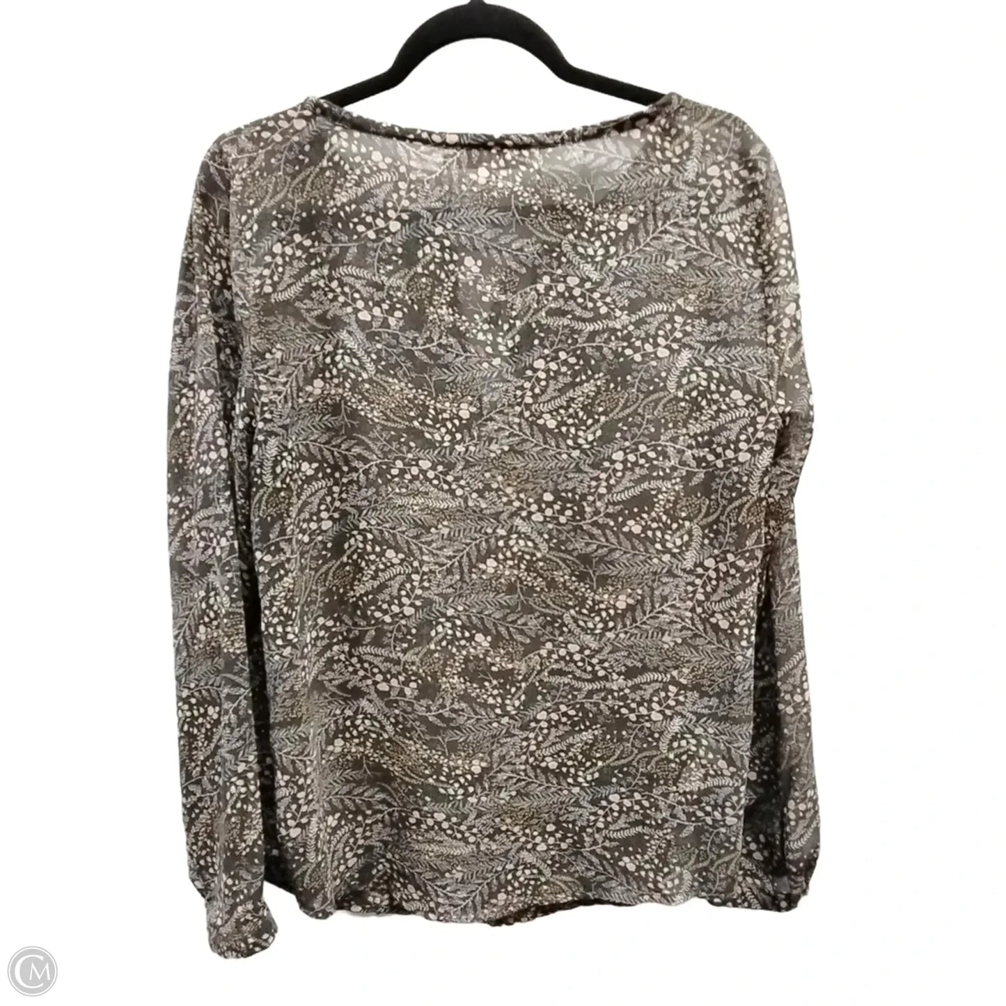 Blouse Long Sleeve By Loft In Floral Print, Size: M