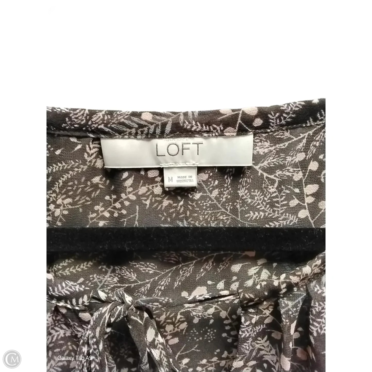 Blouse Long Sleeve By Loft In Floral Print, Size: M