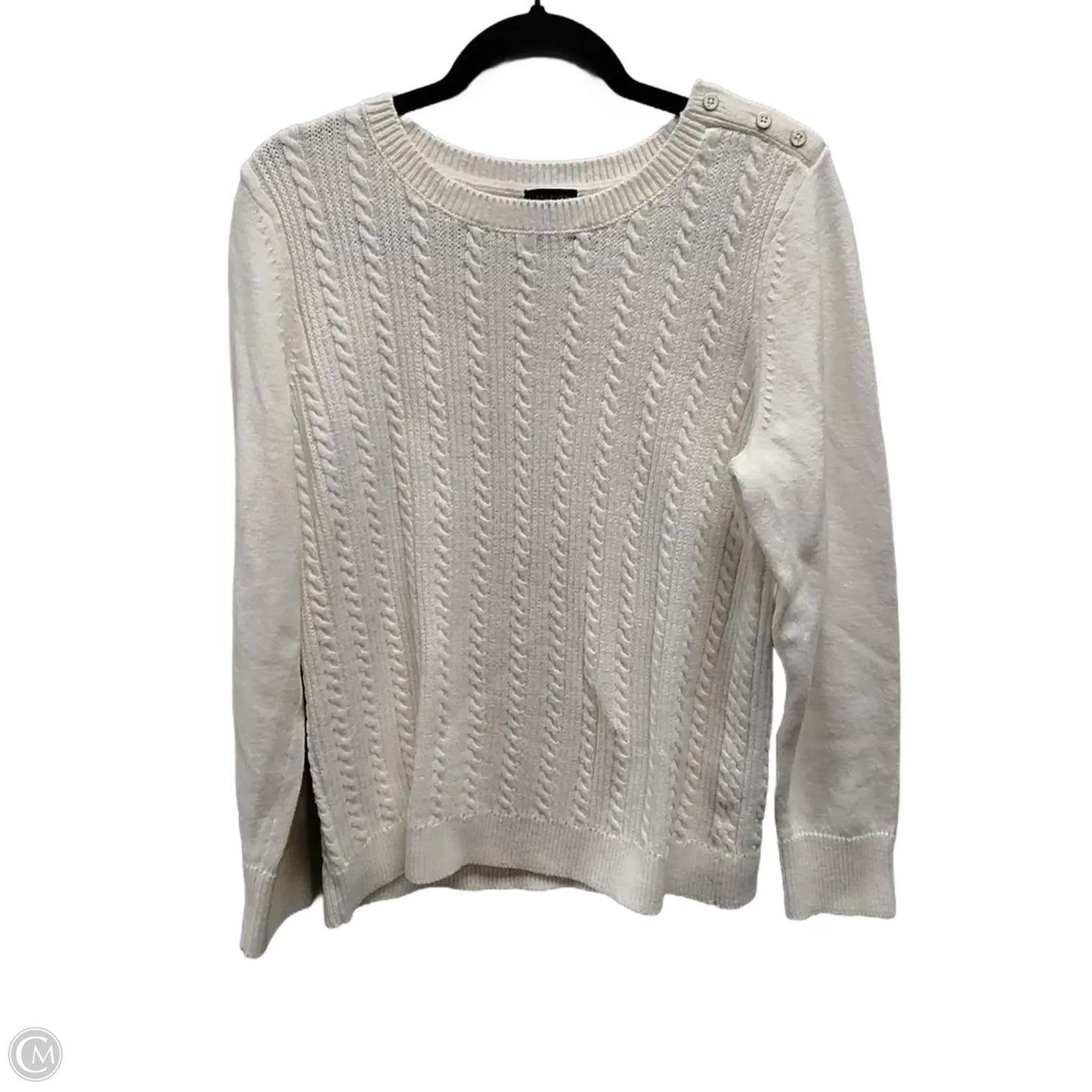 Sweater By Talbots In White, Size: L