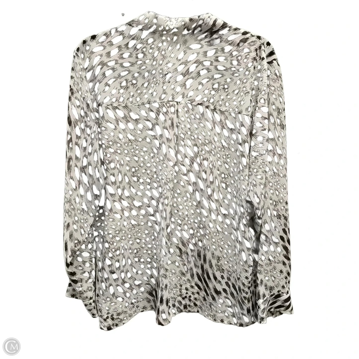 Blouse Long Sleeve By Express In Animal Print, Size: Xl