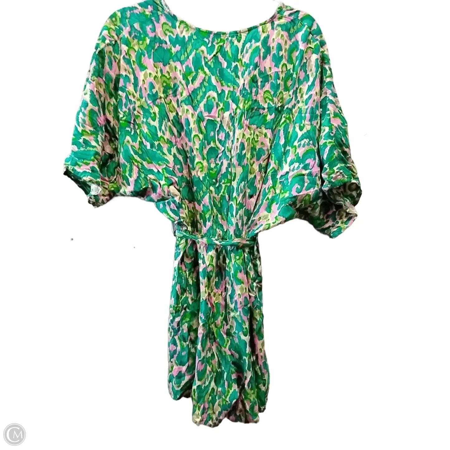 Shortalls By Clothes Mentor In Green & Pink, Size: M