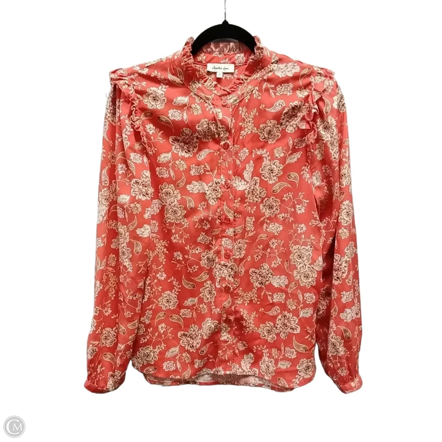 Blouse Long Sleeve By Another Love In Floral Print, Size: S