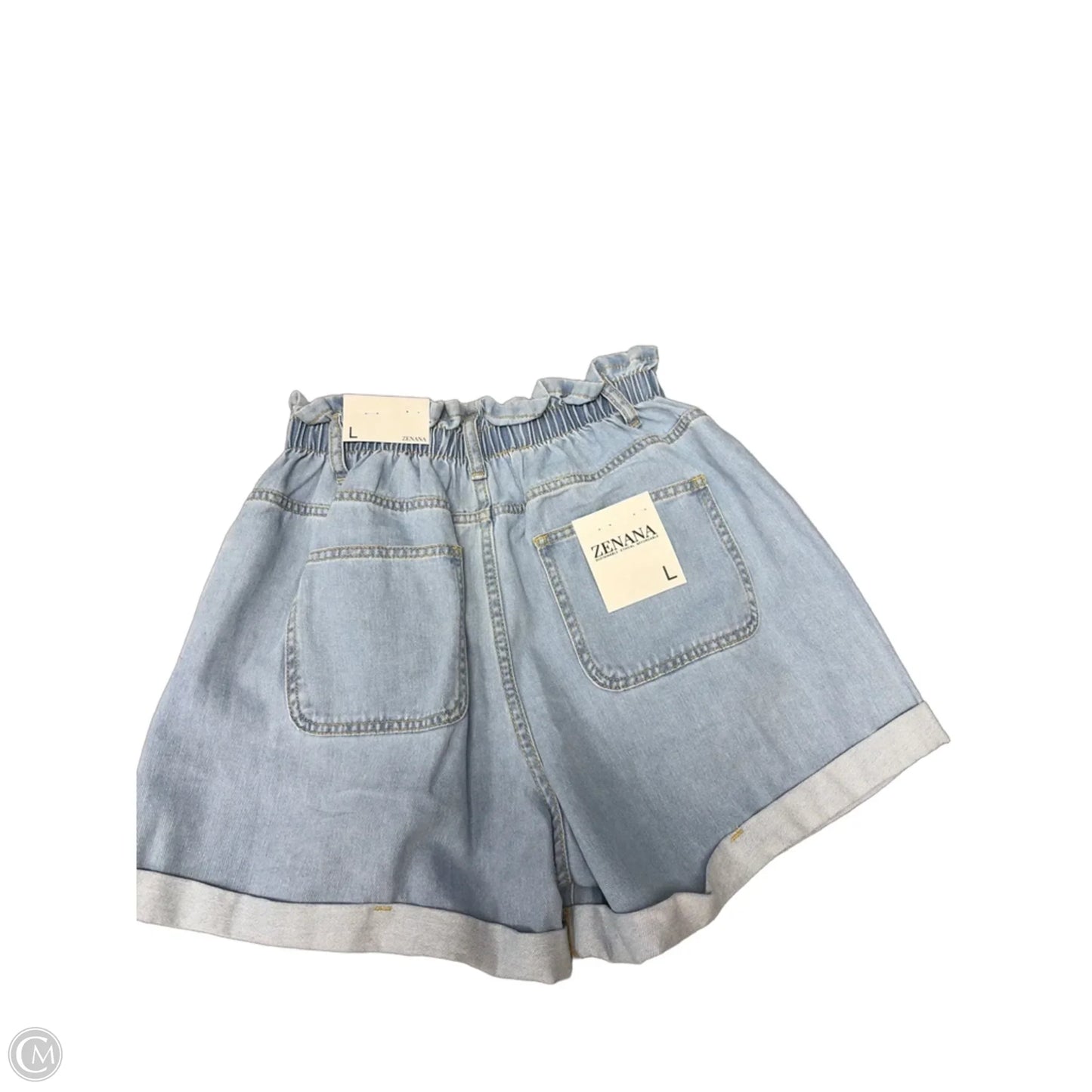 Shorts By Zenana In Blue Denim, Size: L