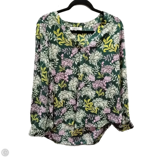 Blouse Long Sleeve By Rose And Olive In Floral Print, Size: M