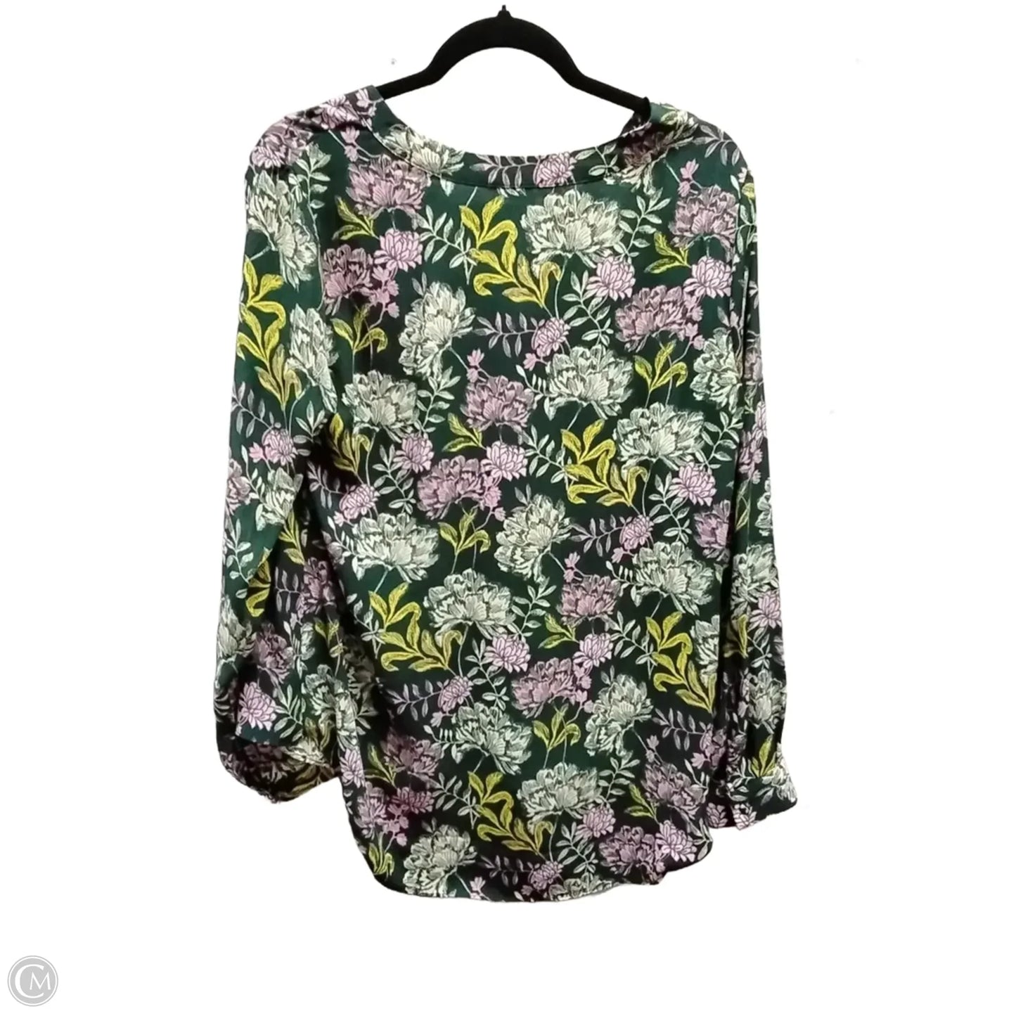 Blouse Long Sleeve By Rose And Olive In Floral Print, Size: M