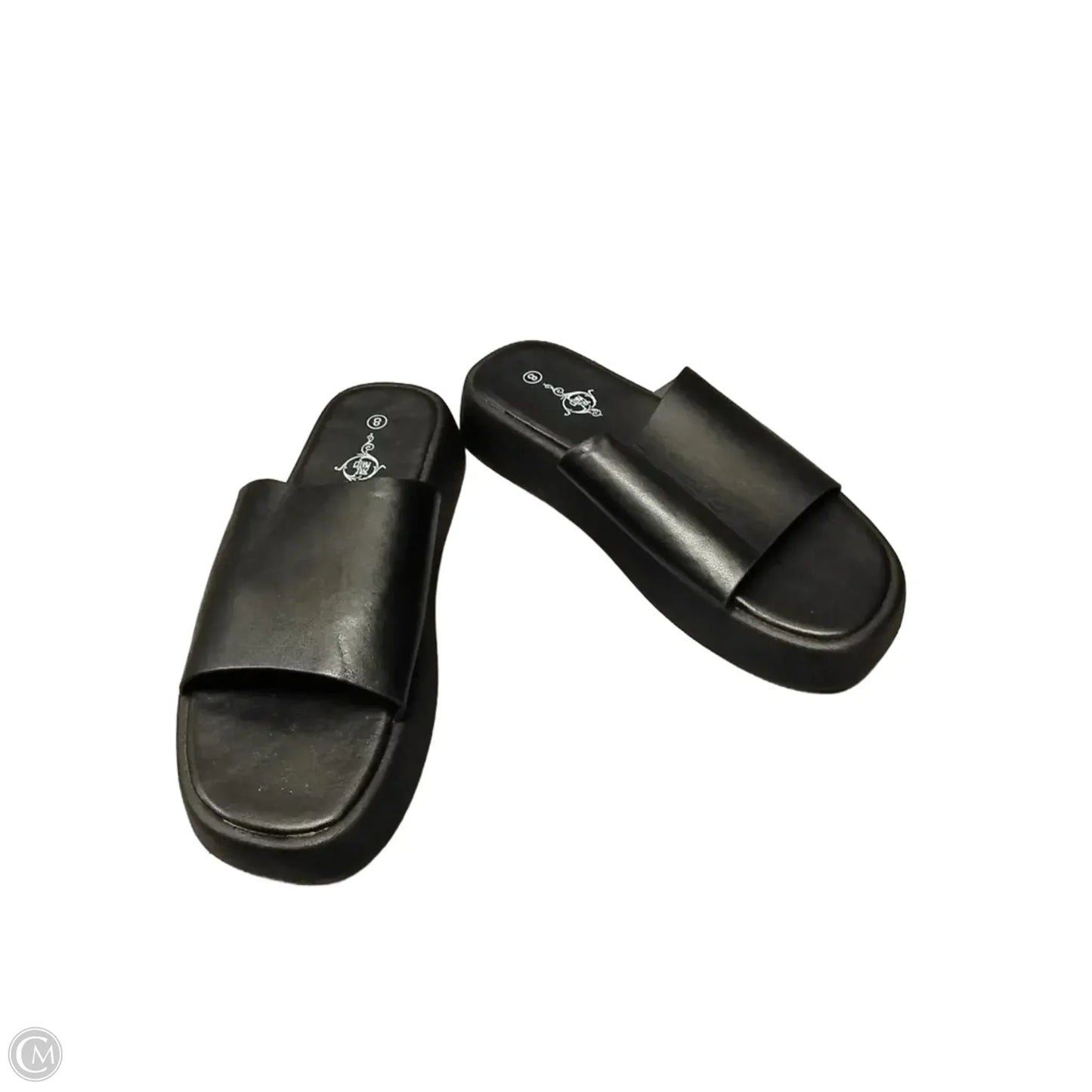 Sandals Heels Platform By Cmf In Black, Size: 8