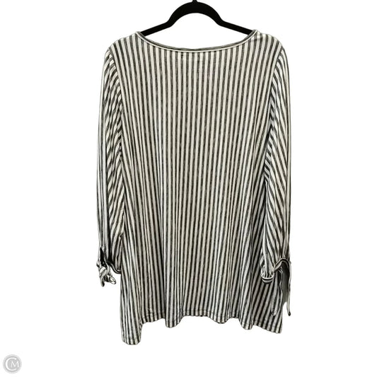 Top Long Sleeve By Max Studio In Striped Pattern, Size: 2x