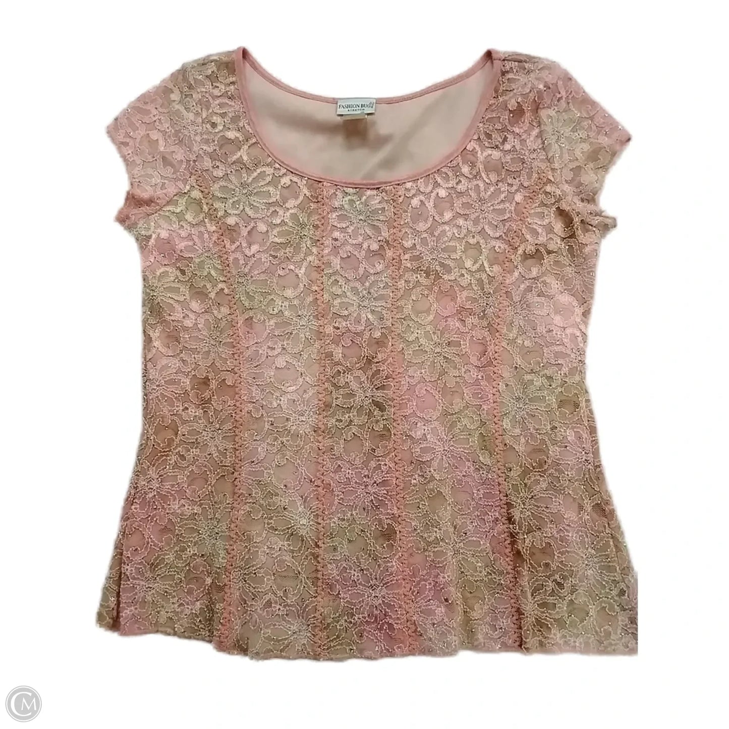 Top Short Sleeve By Fashion Bug In Pink, Size: L
