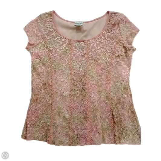 Top Short Sleeve By Fashion Bug In Pink, Size: L