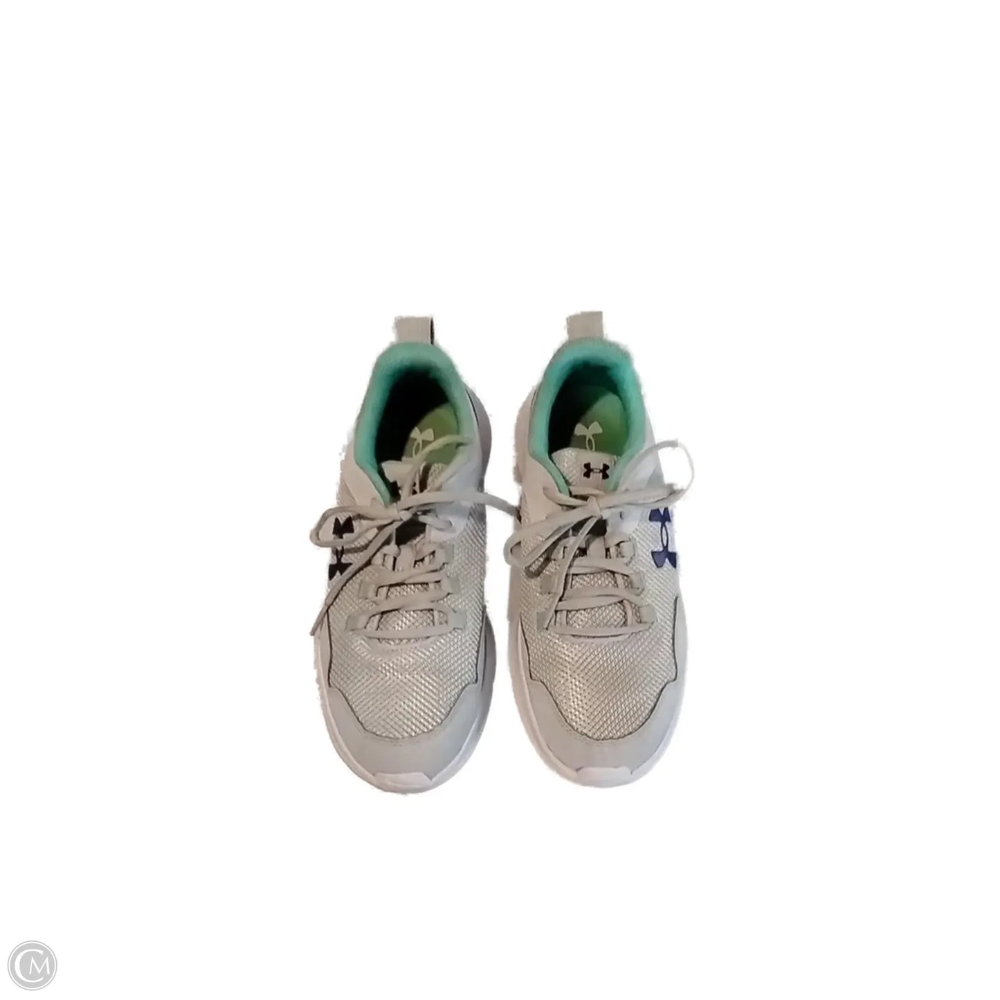 Shoes Sneakers By Under Armour In Green & White, Size: 6.5