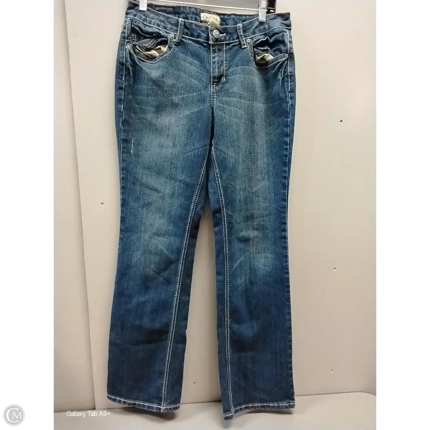 Jeans Wide Leg By Earl Jean In Blue Denim, Size: 10