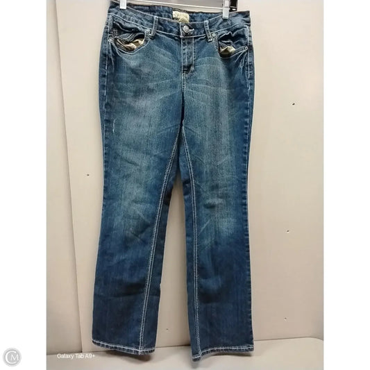Jeans Wide Leg By Earl Jean In Blue Denim, Size: 10