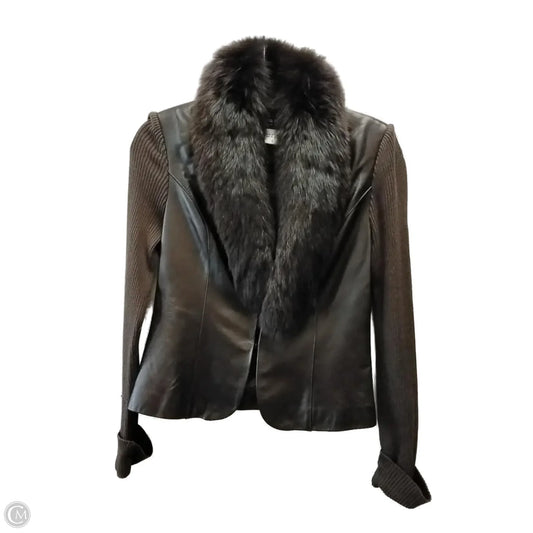 Jacket Leather By Bianca Nygard In Brown, Size: S