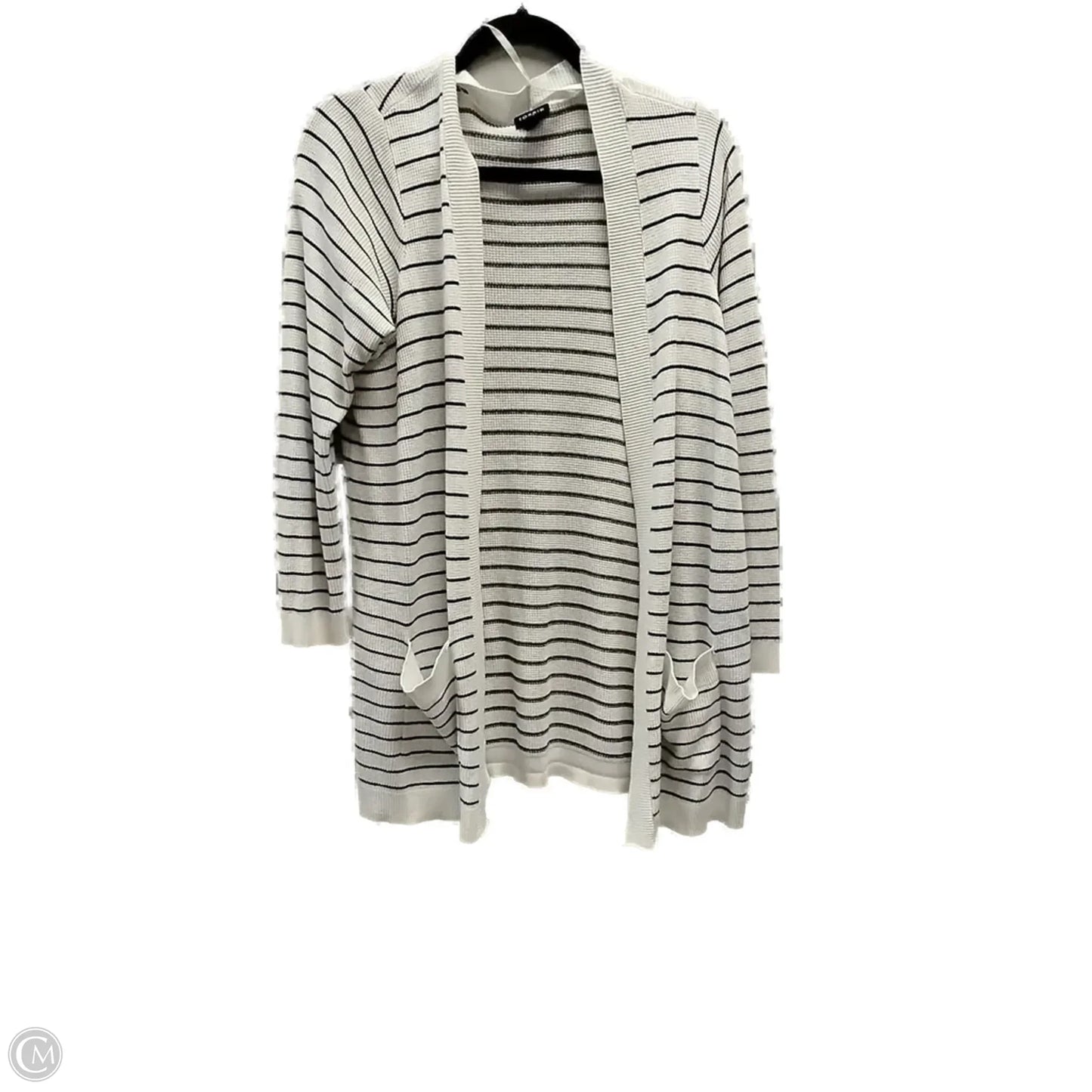 Sweater Cardigan By Torrid In Striped Pattern, Size: 1x