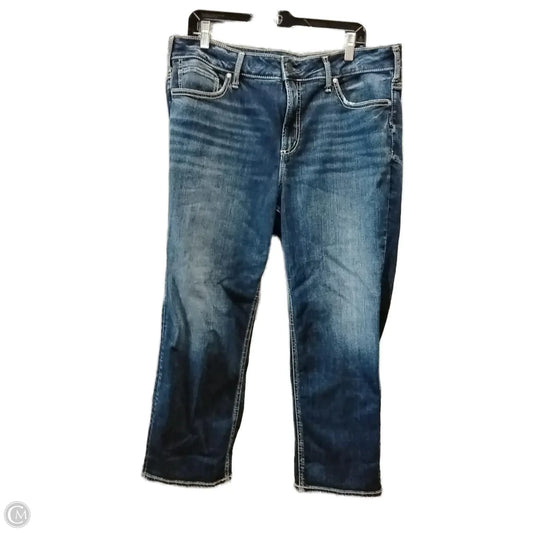 Jeans Boot Cut By Silver In Blue Denim, Size: 18