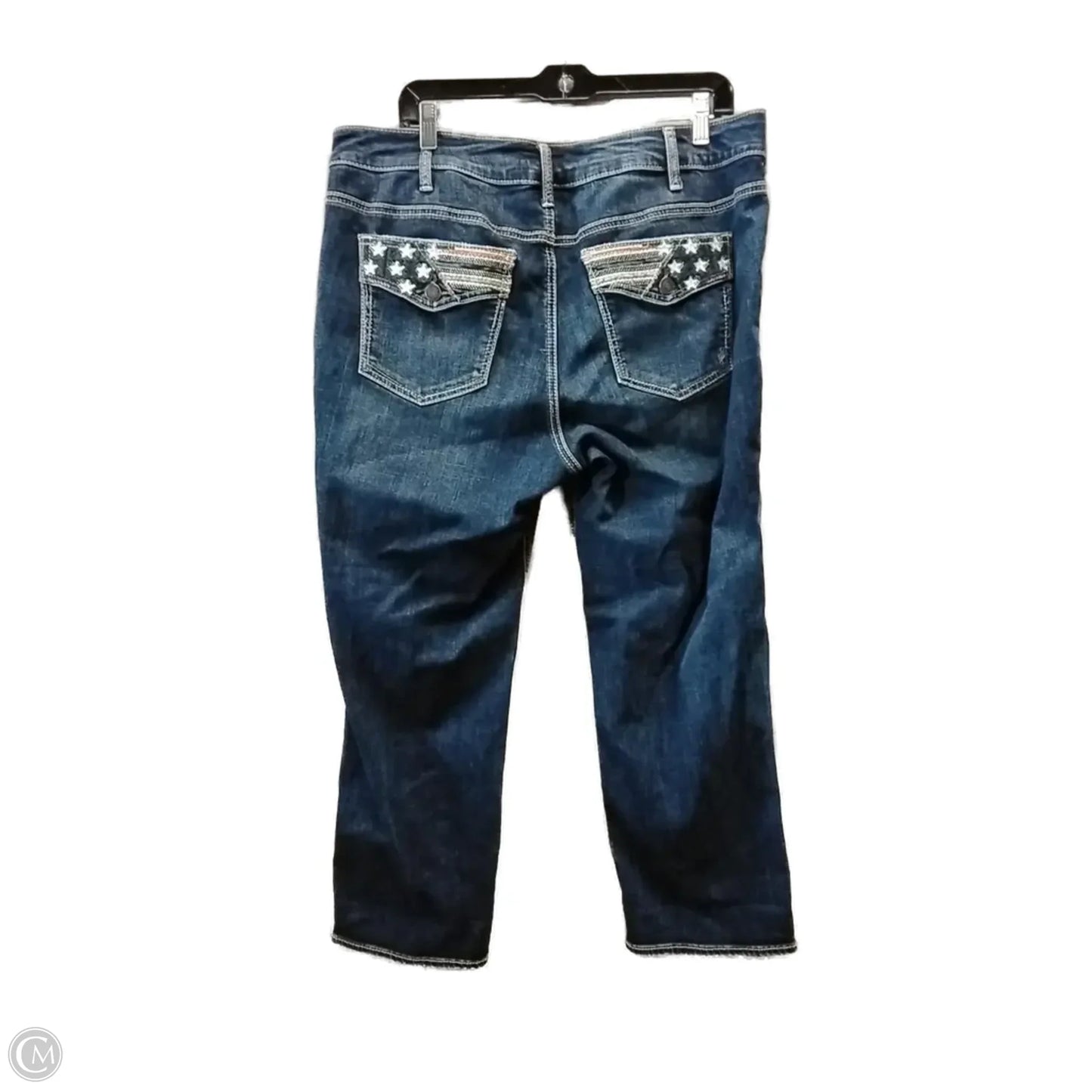 Jeans Boot Cut By Silver In Blue Denim, Size: 18