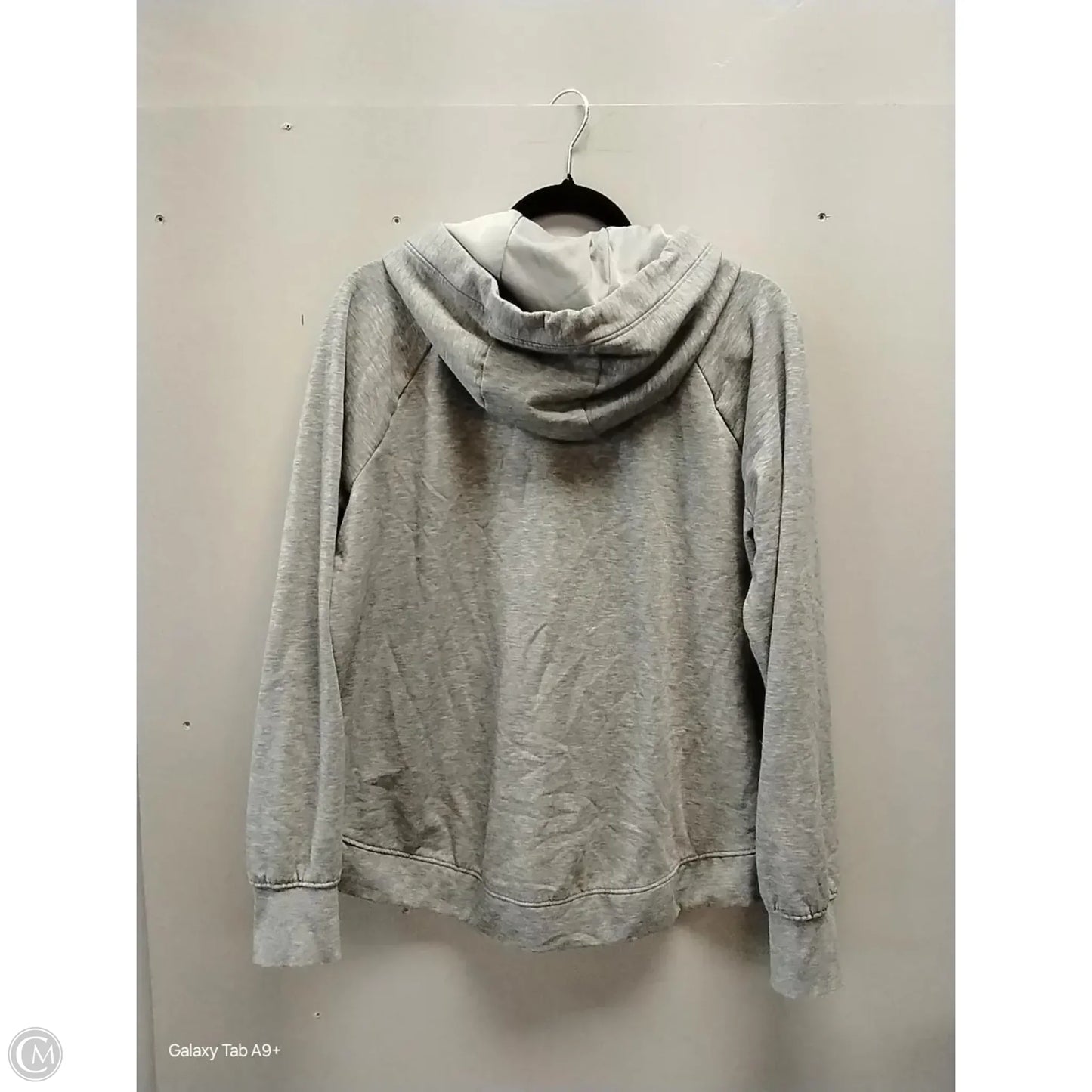 Athletic Sweatshirt Hoodie By Athletic Works In Grey, Size: L