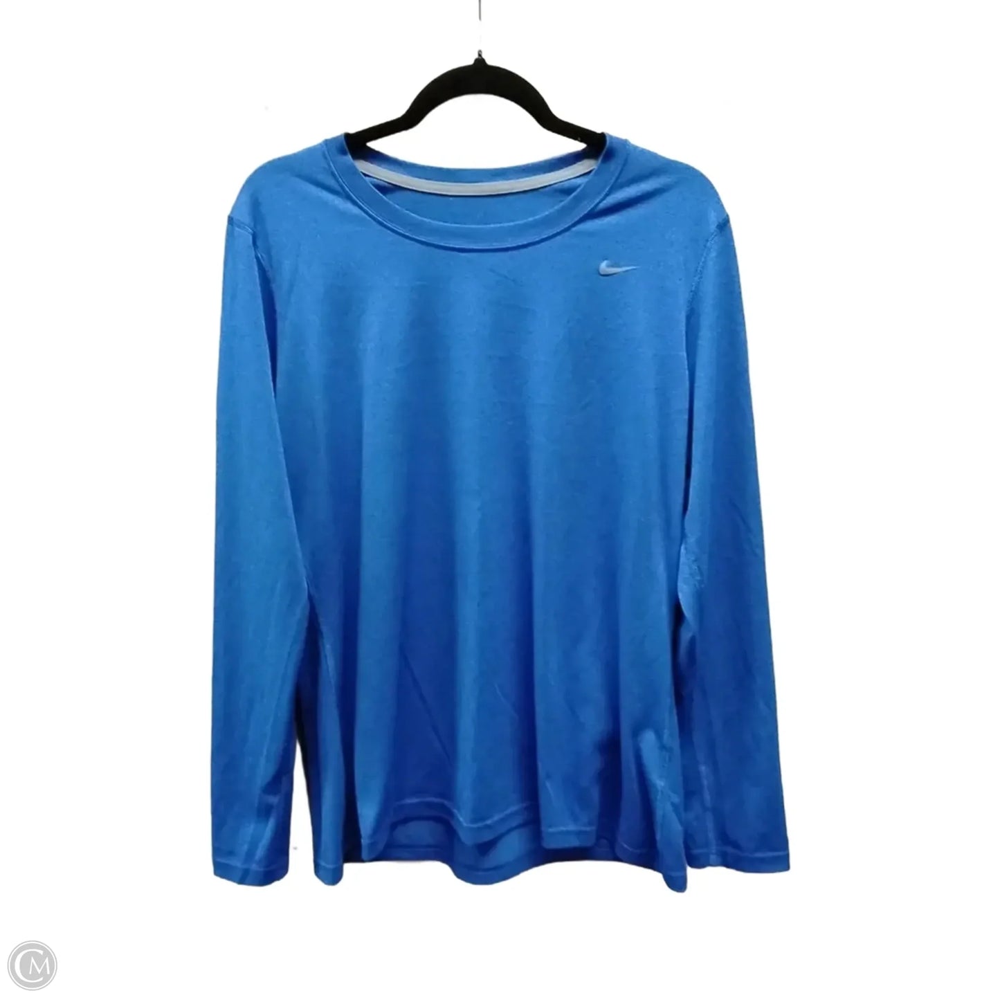 Athletic Top Long Sleeve Crewneck By Nike Apparel In Blue, Size: L