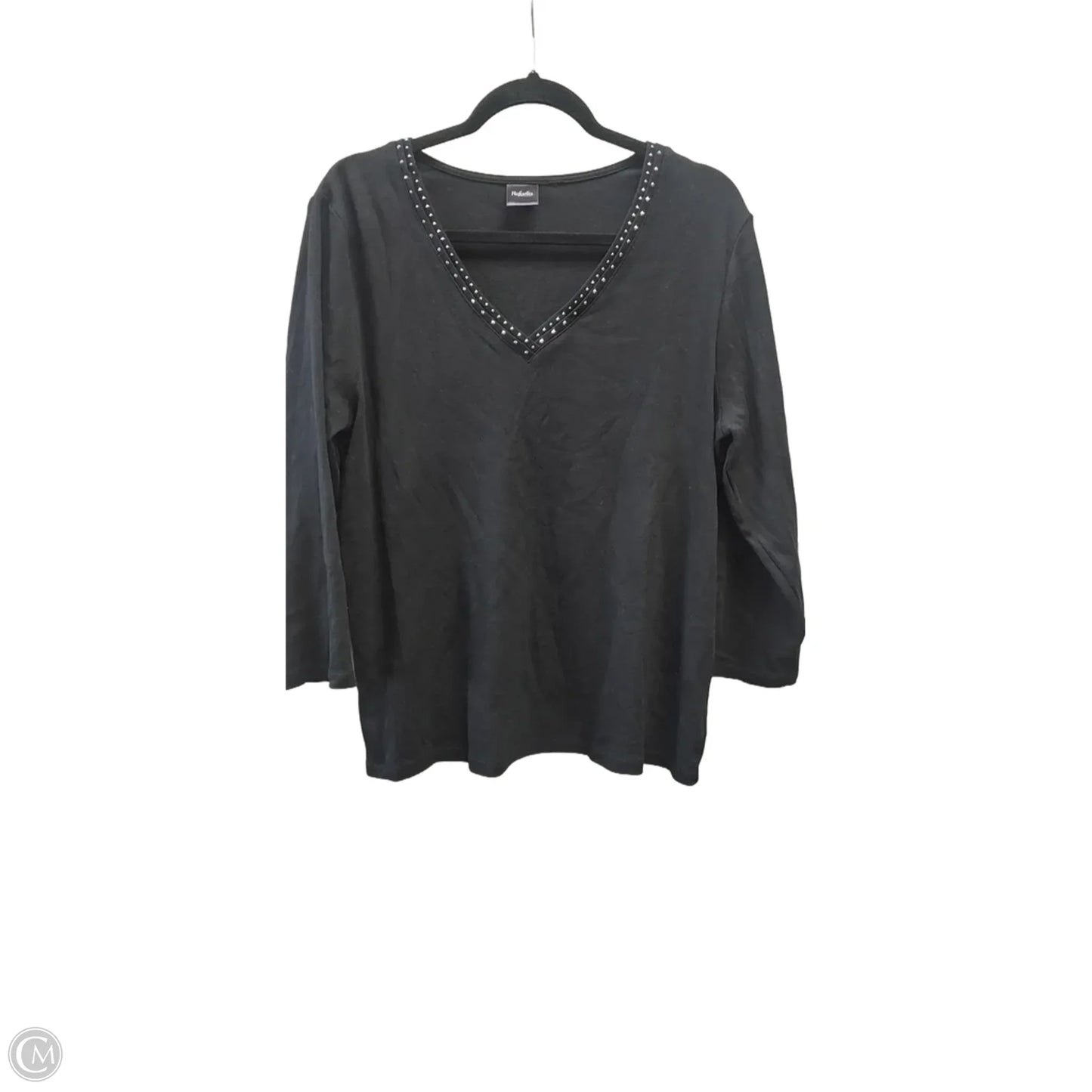 Top Long Sleeve Basic By Rafaella In Black, Size: L