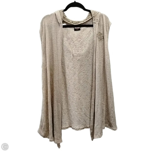 Cardigan By Harley Davidson In Tan, Size: 3x