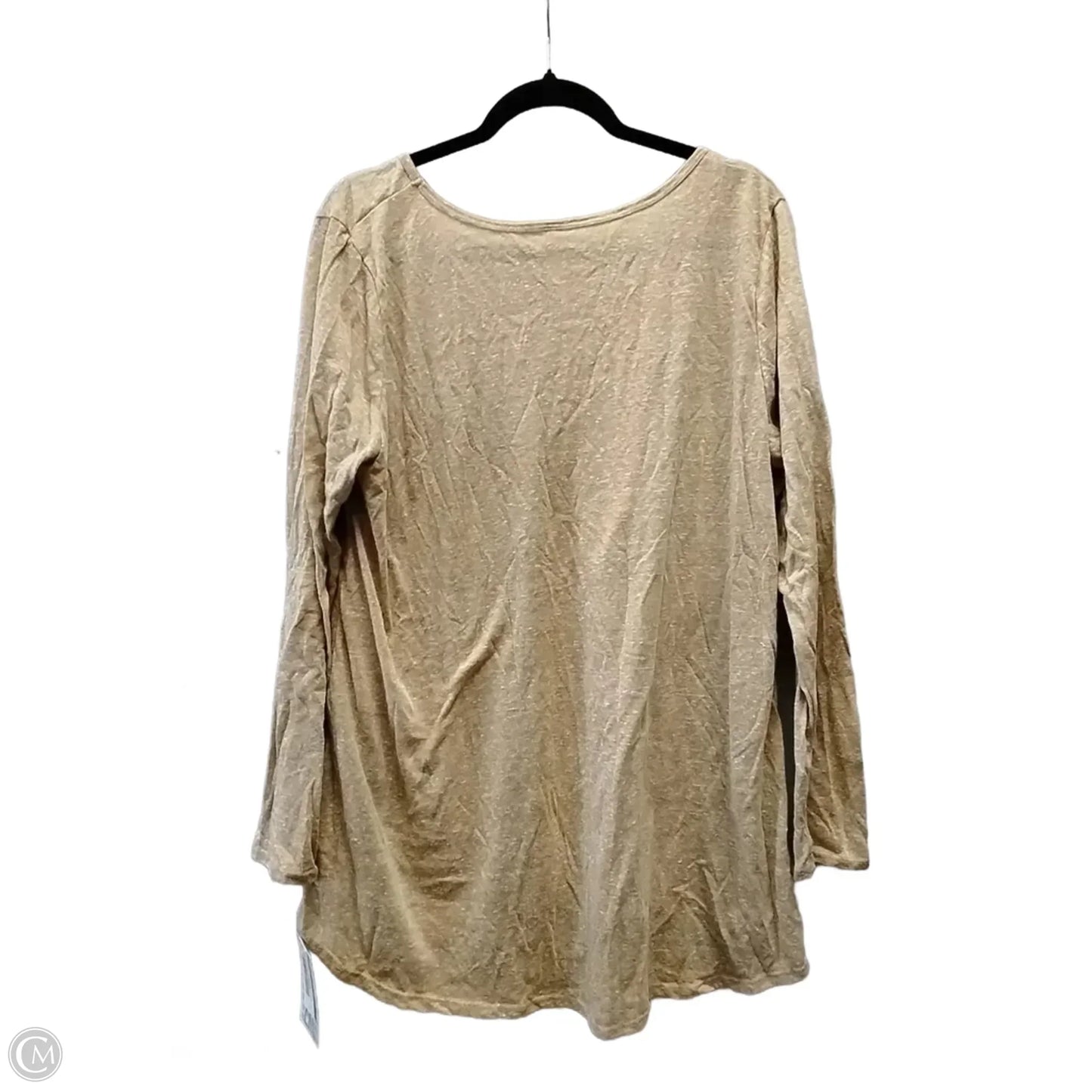 Top Long Sleeve Basic By Lularoe In Beige, Size: 2x