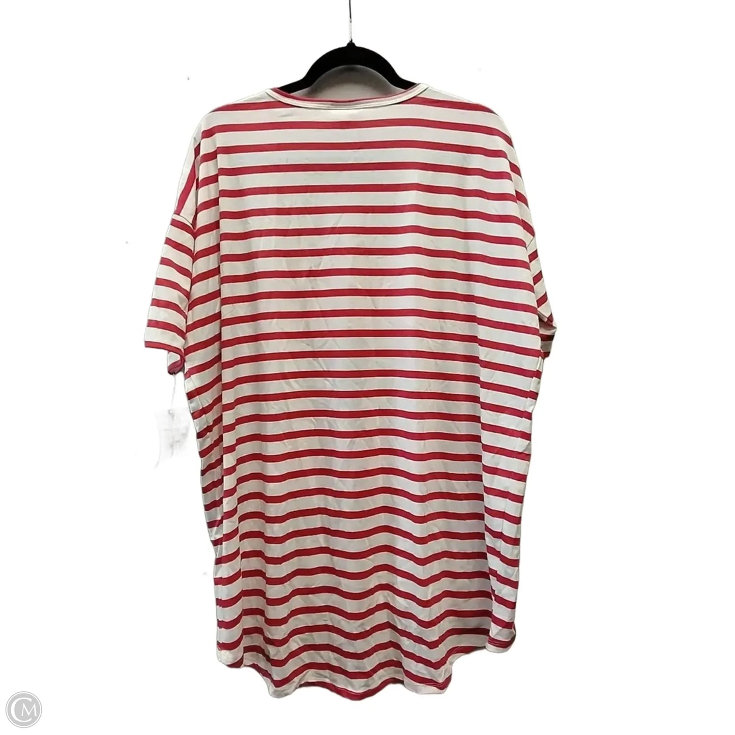 Top Short Sleeve Basic By Lularoe In Striped Pattern, Size: L
