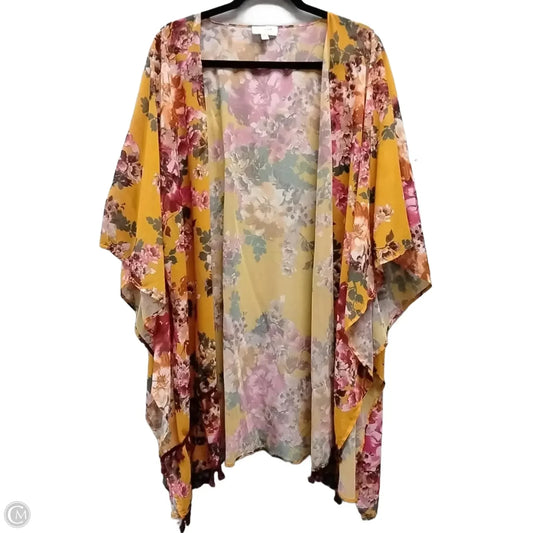 Cardigan By Umgee In Floral Print, Size: L