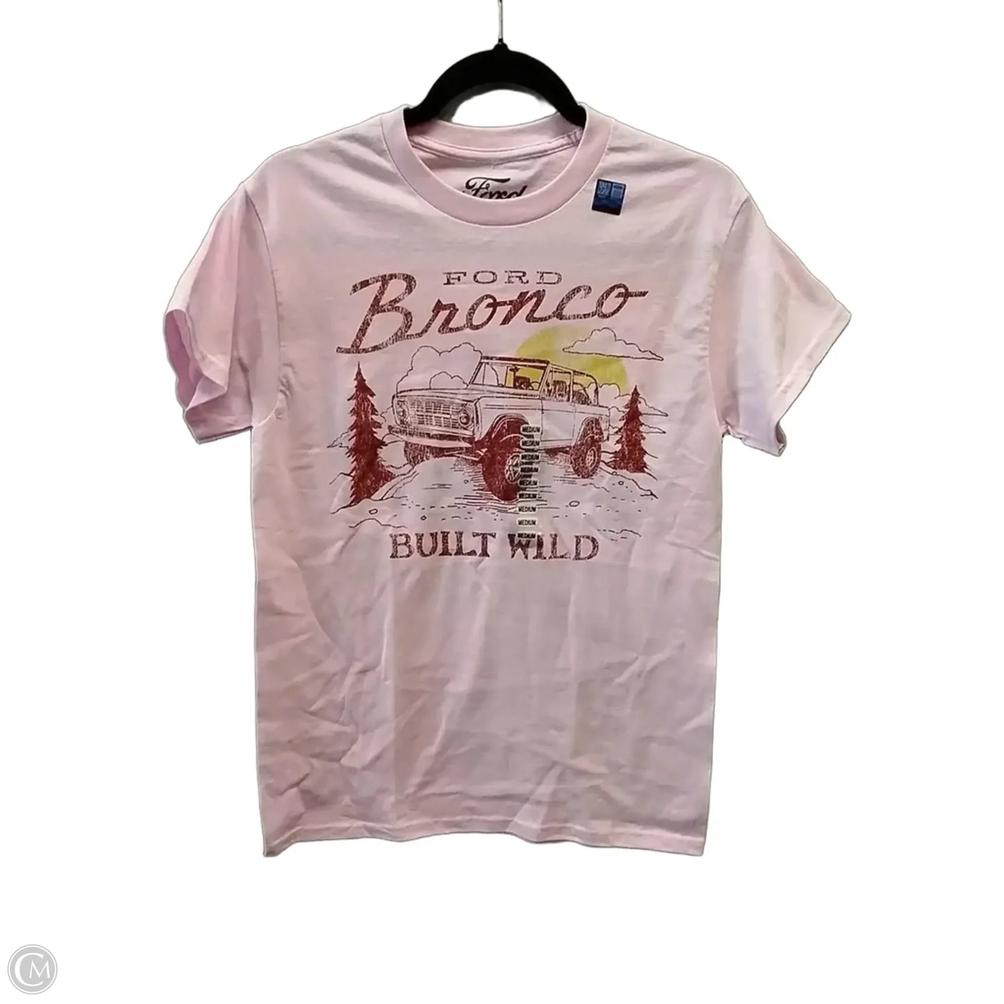 Top Short Sleeve Basic By Cmf In Pink, Size: M