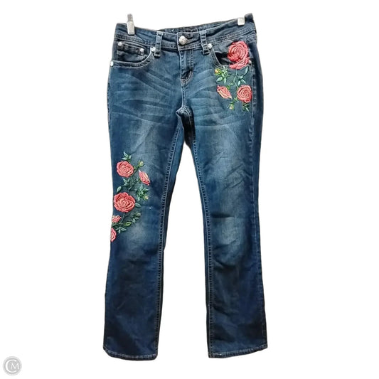 Jeans Wide Leg By Grace In Blue Denim, Size: 4