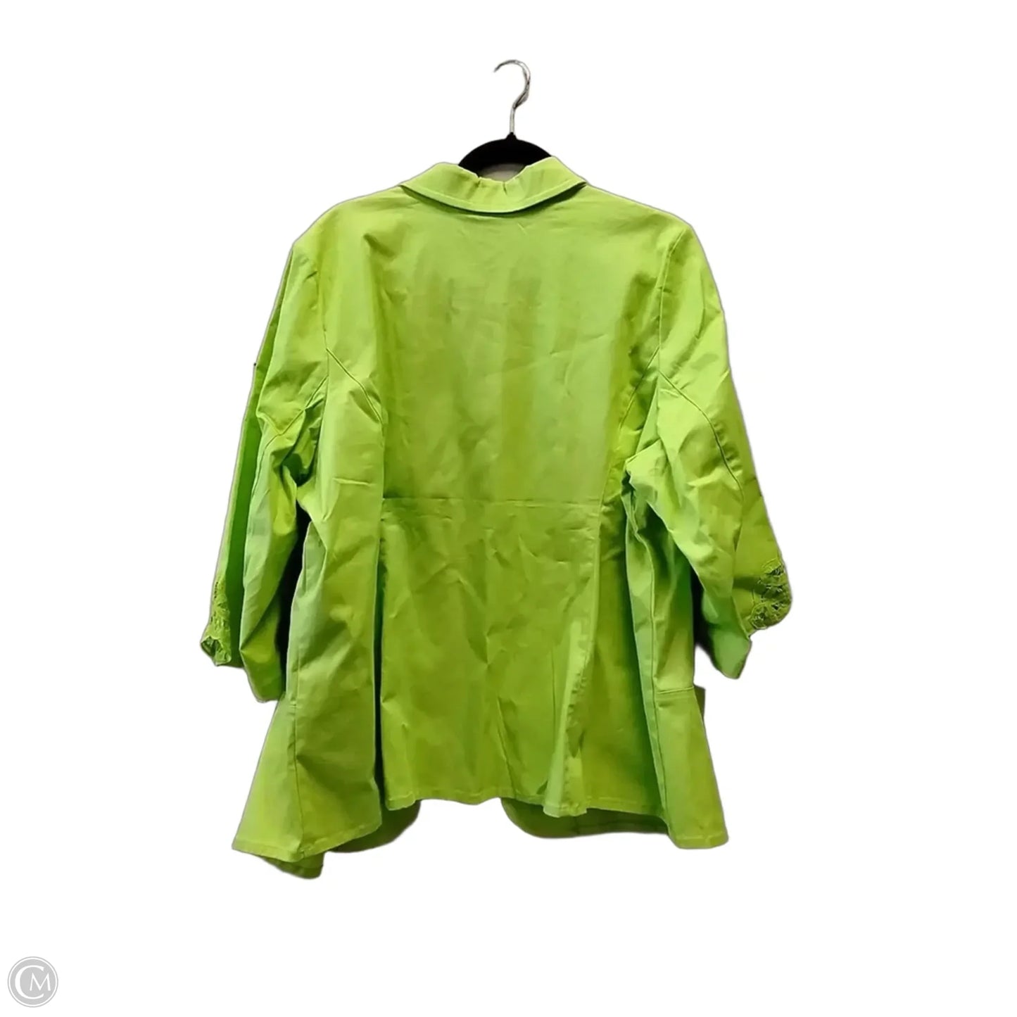 Blazer By Denim And Company In Green, Size: 2x