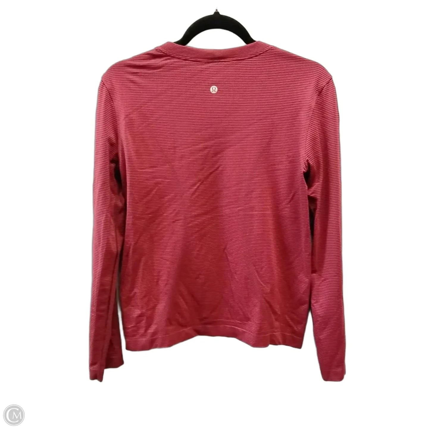 Athletic Top Long Sleeve Crewneck By Lululemon In Striped Pattern, Size: S
