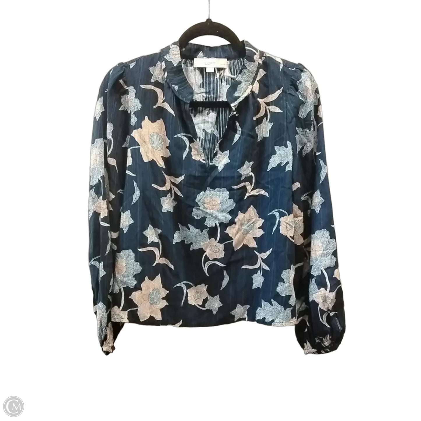 Blouse LS By J. Jill In Floral Print, Size: 6p