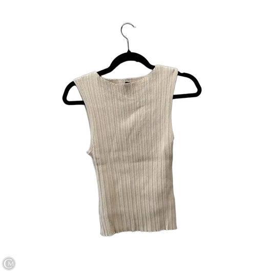 Top Sleeveless By Quince In Tan, Size: L
