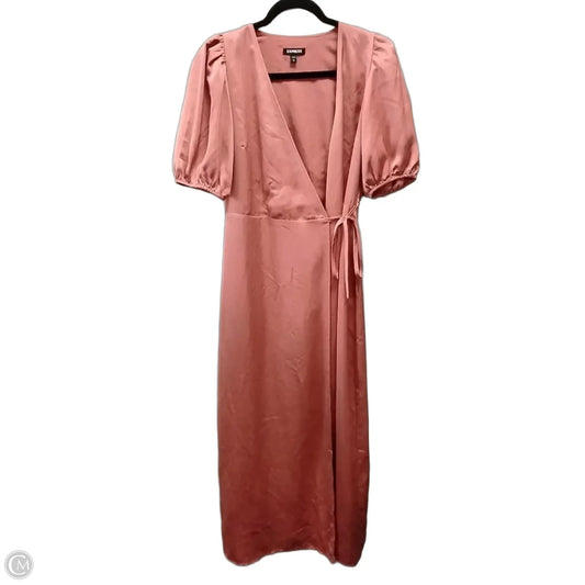 Dress Casual Maxi By Express In Coral, Size: 6