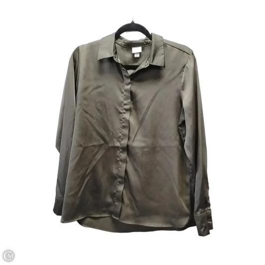 Blouse Long Sleeve By A New Day In Green, Size: M