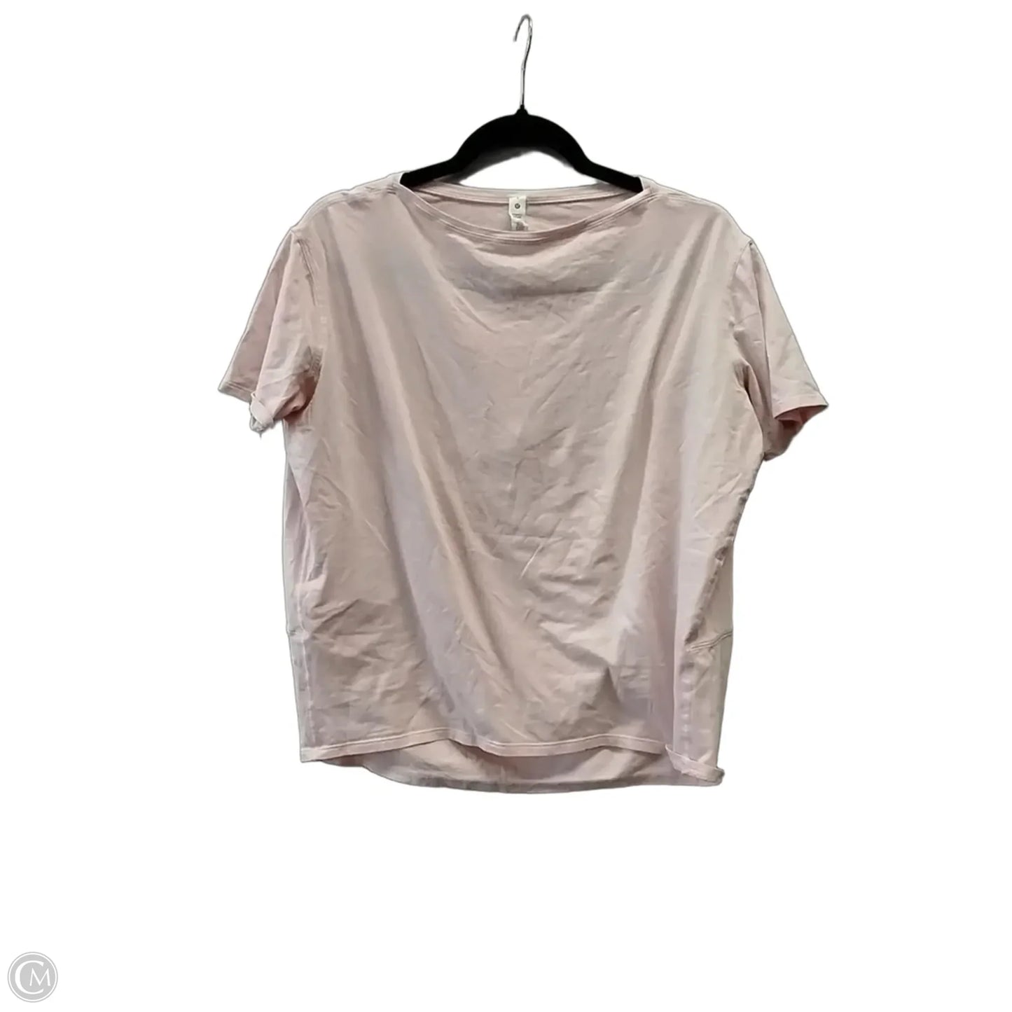 Athletic Top Short Sleeve By Lululemon In Pink, Size: S