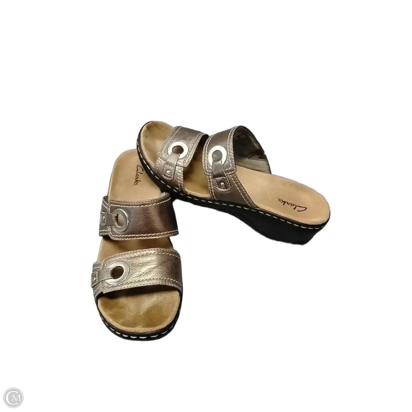 Sandals Flats By Clarks In Bronze, Size: 9