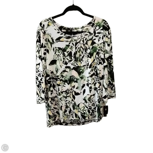 Blouse Long Sleeve By Jm Collections In Floral Print, Size: L