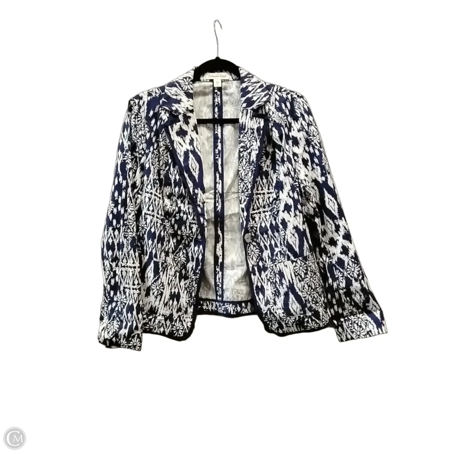Blazer By Coldwater Creek In Blue & White, Size: M