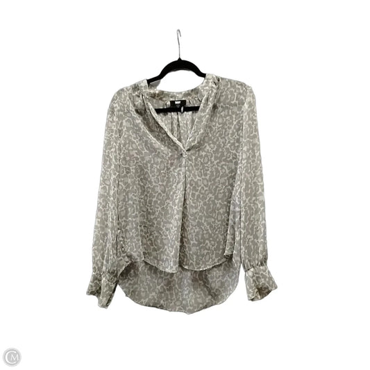 Blouse Long Sleeve By Dkny In Leopard Print, Size: S
