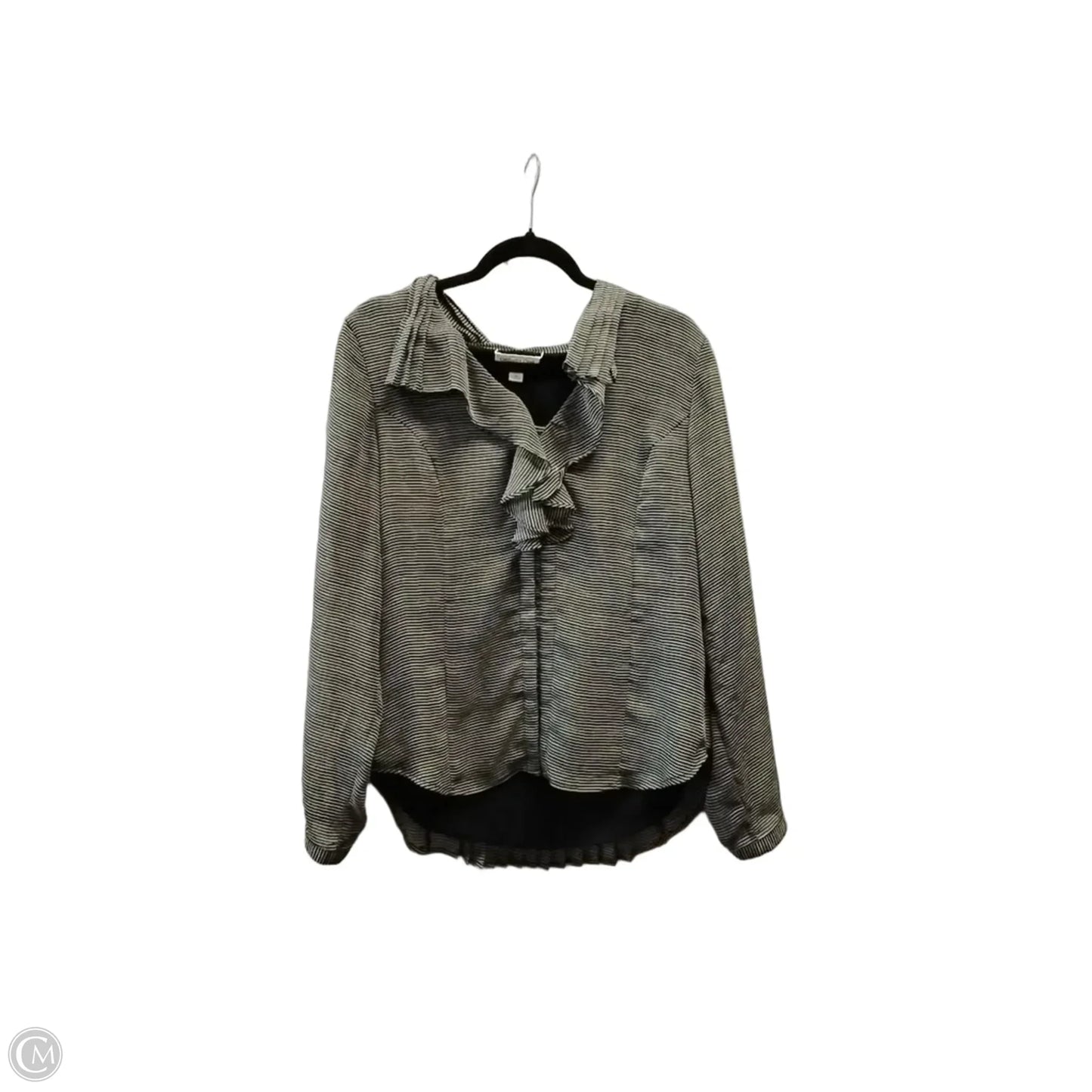 Blouse Long Sleeve By Coldwater Creek In Striped Pattern, Size: M