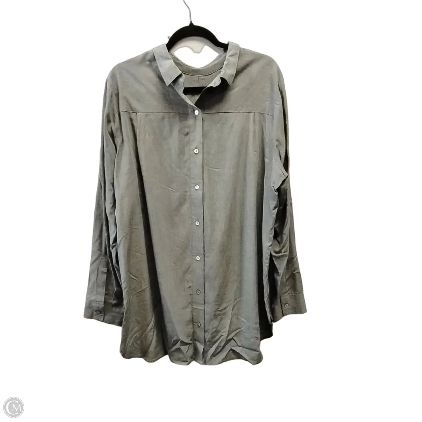 Blouse Long Sleeve By J. Jill In Grey, Size: L