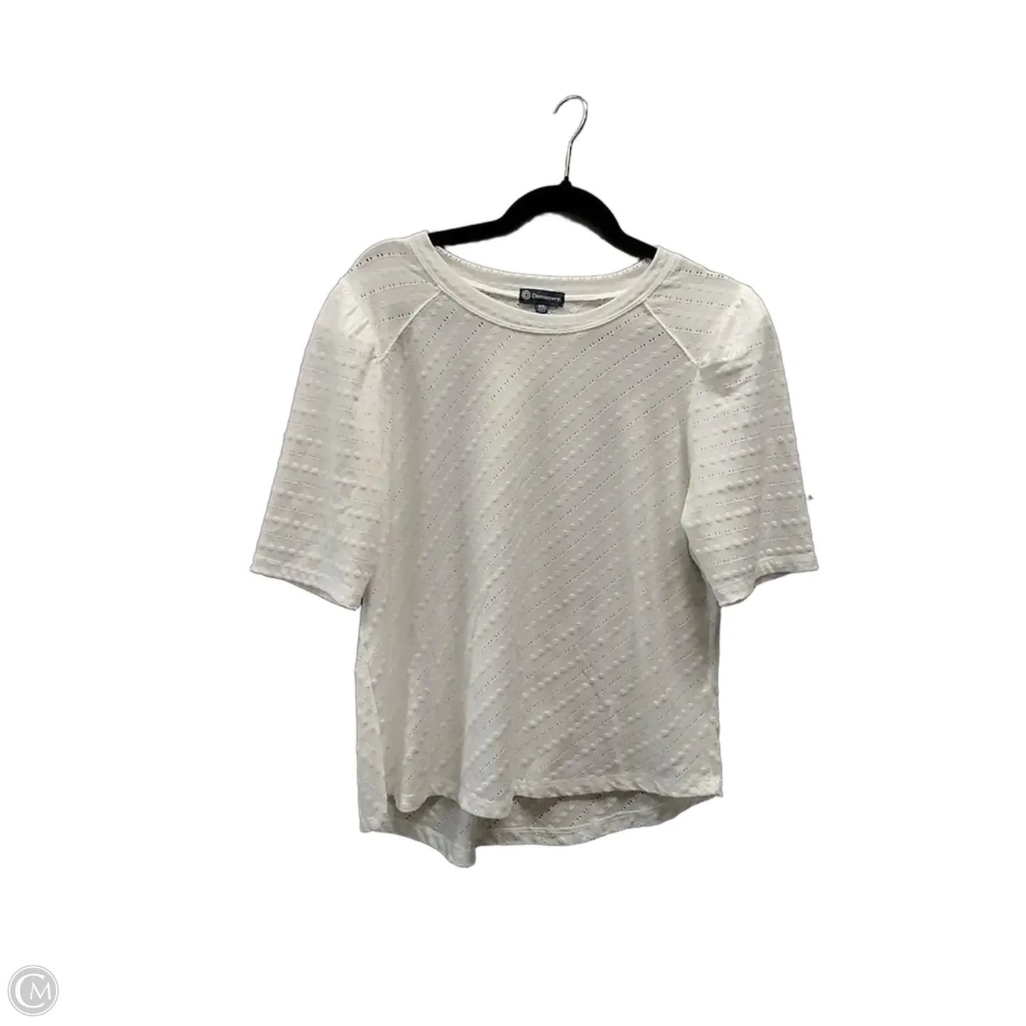Top Short Sleeve By Democracy In White, Size: Xl