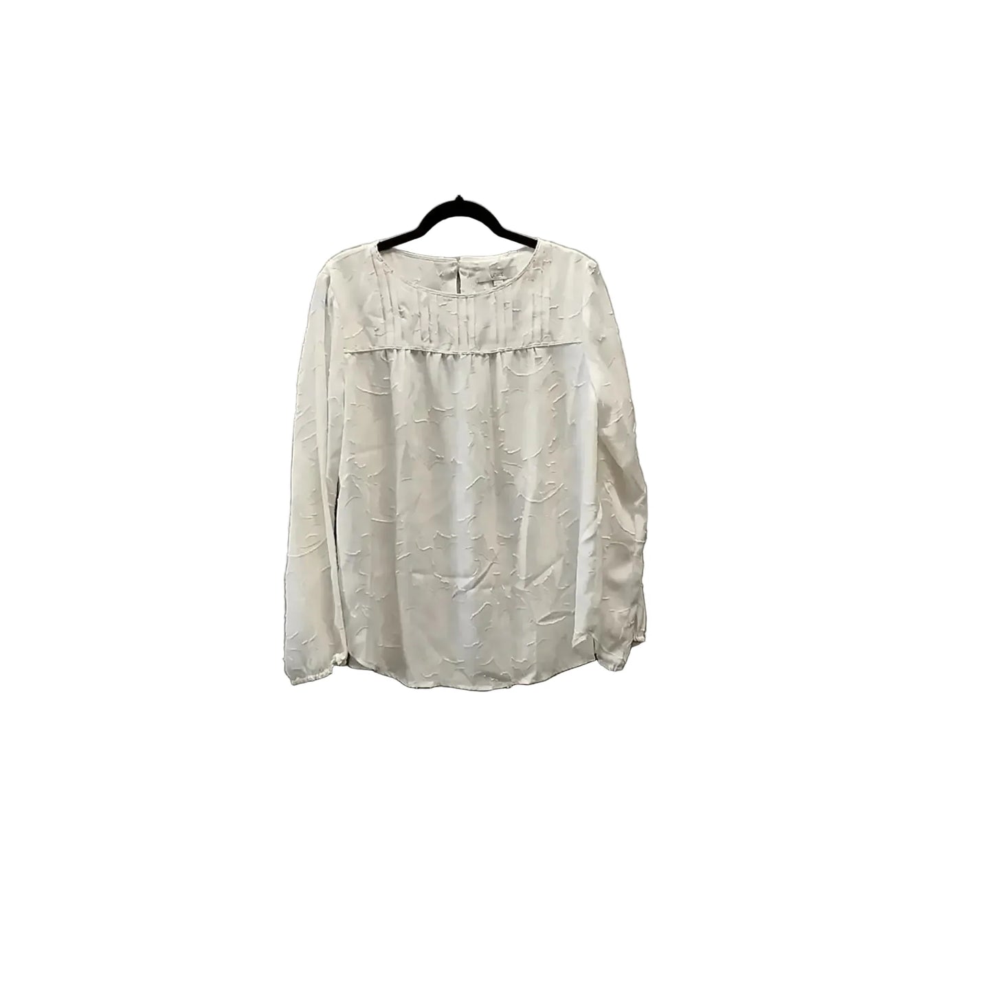 Blouse Long Sleeve By Loft In Cream, Size: M