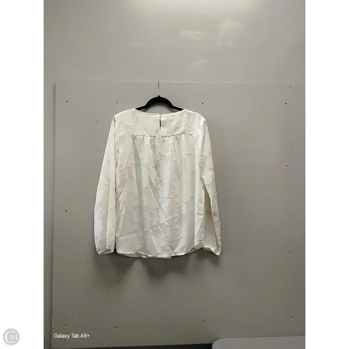 Blouse Long Sleeve By Loft In Cream, Size: M