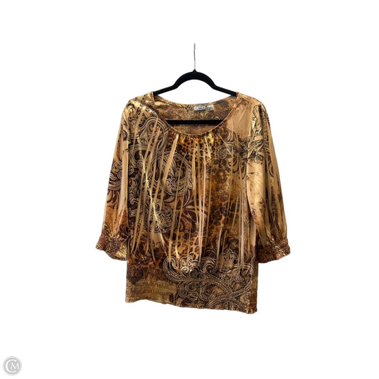 Blouse Long Sleeve By Christopher And Banks In Black, Size: M