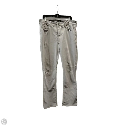 Jeans Straight By Nydj In Grey Denim, Size: 14