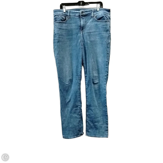 Jeans Straight By Nydj In Blue Denim, Size: 16